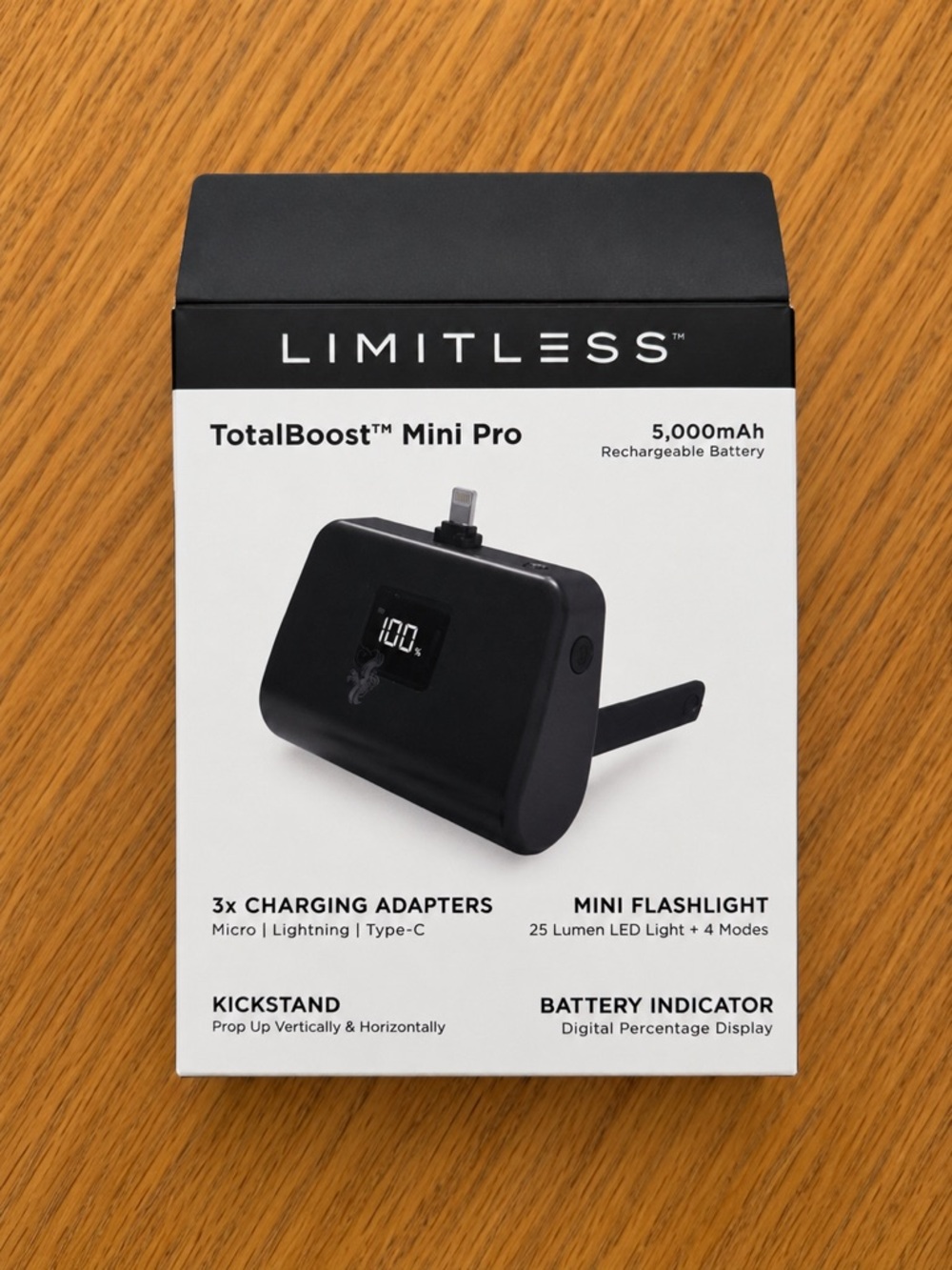 TotalBoost Mini Pro 5,000mAh Portable Charger - Black